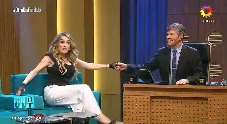 Fátima Flórez junto a Mario Pergolini. Fátima Flórez junto a Mario Pergolini.