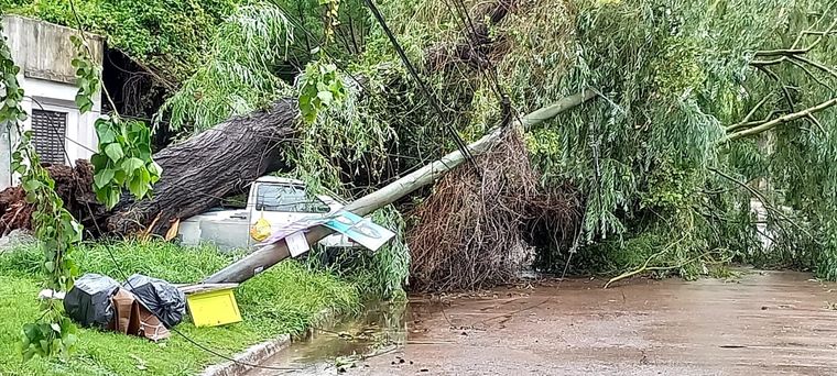 El temporal de este sábado generó destrozos y hasta víctimas fatales Foto: Archivo