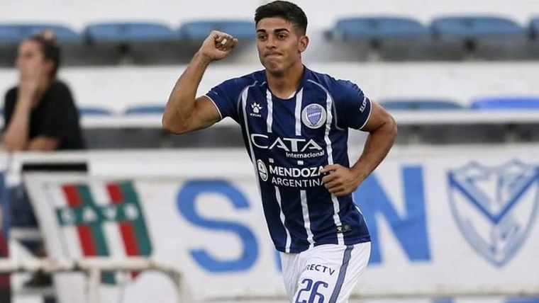Brunetta celebra el gol del triunfo. Club Godoy Cruz Foto: Club Godoy Cruz