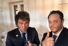 El presidente Javier Milei junto a Demian Reidel, cuando estaba al frente de Nucleoeléctrica Argentina S.A.