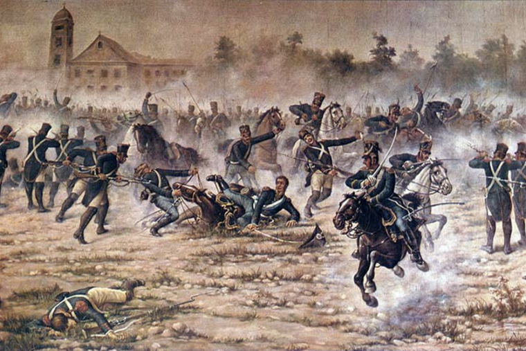 COMBATE DE SAN LORENZO La batalla tuvo lugar en febrero de 1813, en la ciudad de San Lorenzo de la actual provincia de Santa Fe Foto: ARCHIVO