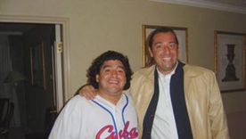 Maradona y Marco Monroy, juntos en el hotel de Pekín donde se conocieron.