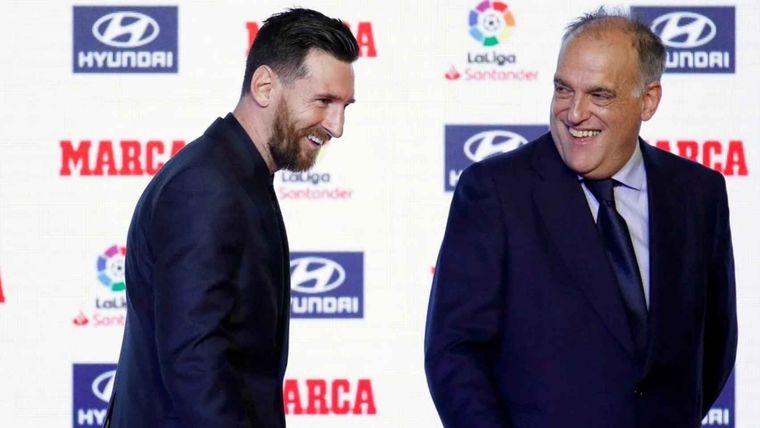Javier Tebas Messi Foto: publicada en Marca