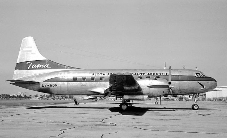 La imagen de una de las primeras aeronaves de la empresa Foto: archivo