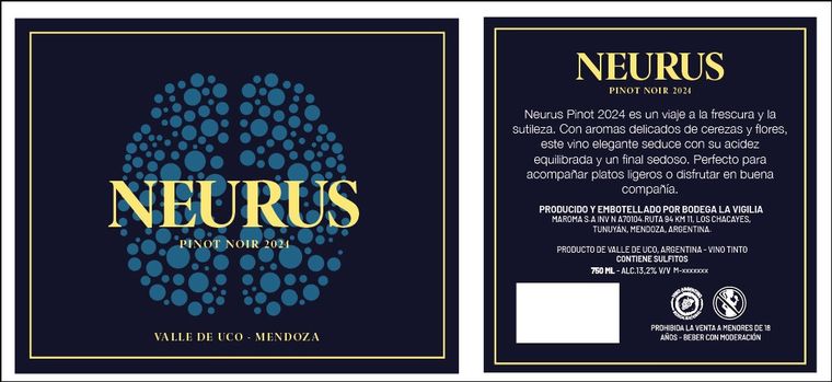 La etiqueta de uno de los vinos La etiqueta de uno de los vinos