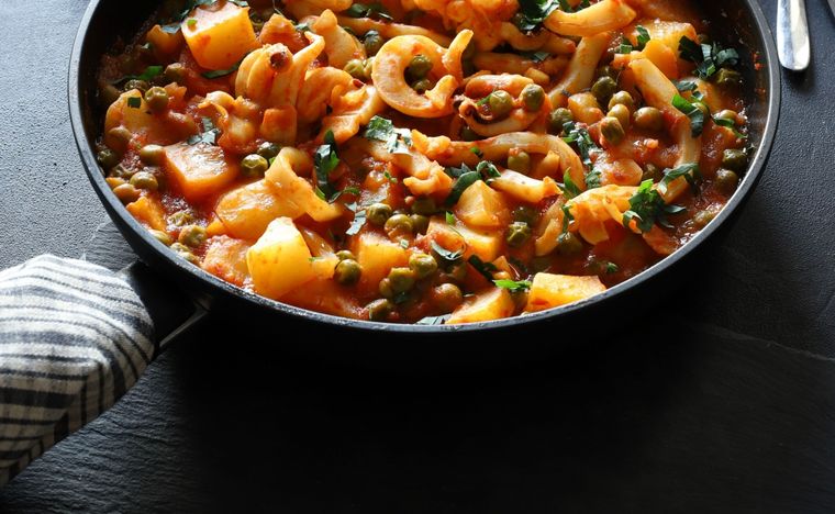 Guiso de calamares Una receta simple y deliciosa en pocos minutos. Foto: Shutterstock