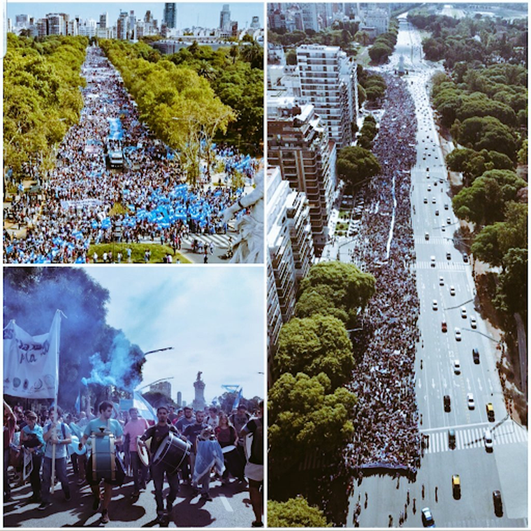 Multitudinarias Marchas por Av. de Mayo y Avenida del Libertador. Multitudinarias Marchas por Av. de Mayo y Avenida del Libertador.