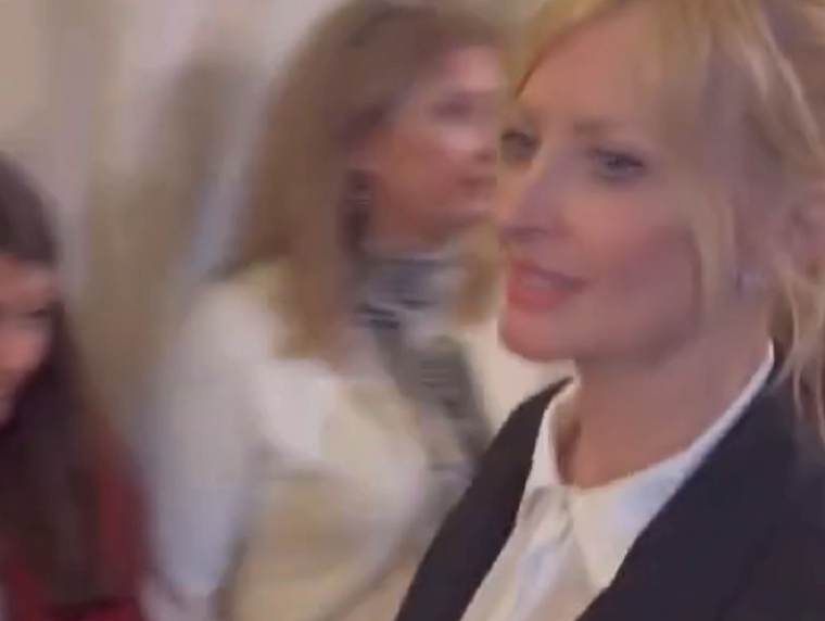 Amalia González, la pareja del presidente. Foto: Captura de video