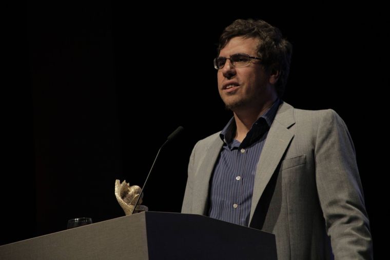 El profesor de la UNCuyo, Federico Berli, cuando ganó el premio Jóvenes mendocinos destacados del CEM.
