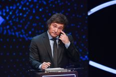 Javier Milei durante el debate electoral Foto: NA