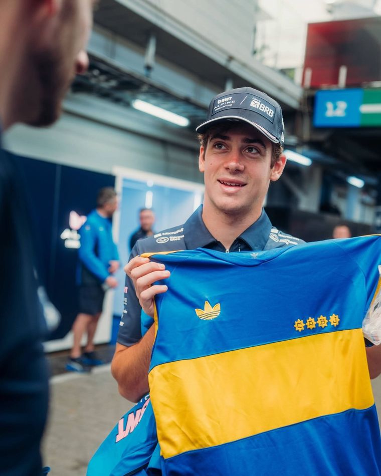 Franco Colapinto no oculta su fanatismo por Boca Juniors.