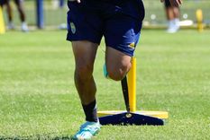Luca Langoni en pleno entrenamiento de Boca. Foto: Instagram Luca Langoni en pleno entrenamiento de Boca. Foto: Instagram