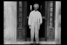 mark twain en una filmacion hecha por edison