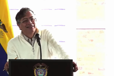 El presidente de Colombia, Gustavo Petro, en su discurso.
