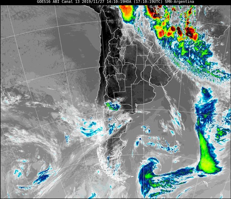 La imagen satelital de SMN