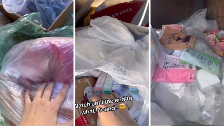 Revisó la basura de un barrio en Estados Unidos y lo que encontró no pasó desapercibido. Foto: Captura de TikTok