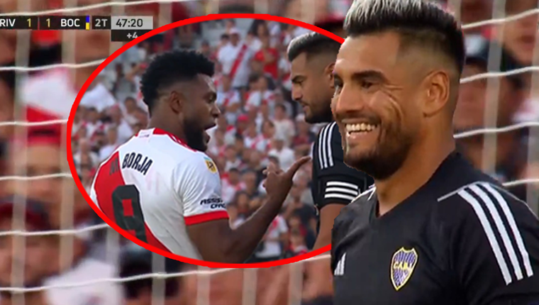 Sobre el final, los futbolistas cruzaron palabras.