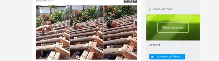 El blooper del albañil es viral.