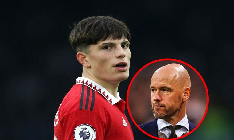 Garnacho habló con Ten Hag para que lo autorice ir al Mundial.