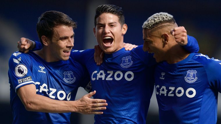 James Rodríguez Everton James Rodríguez marcó hoy su primer gol en la Premier League Foto: @Everton