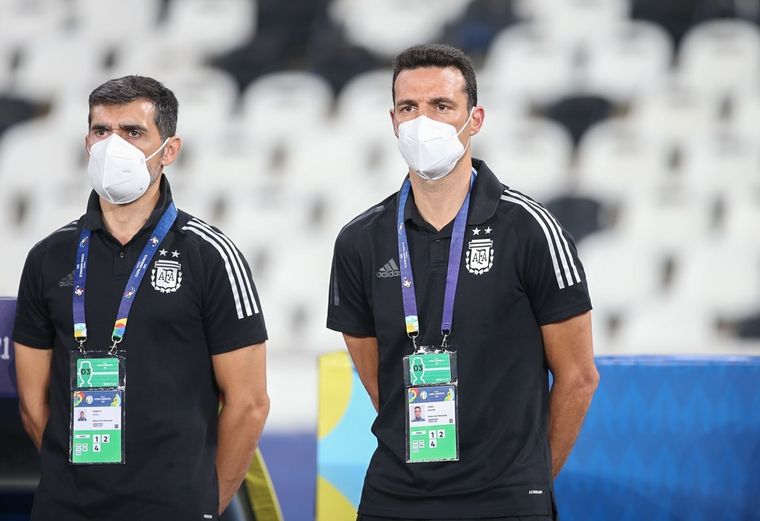 Scaloni aún no tiene definido el equipo para este sábado Foto: AFA