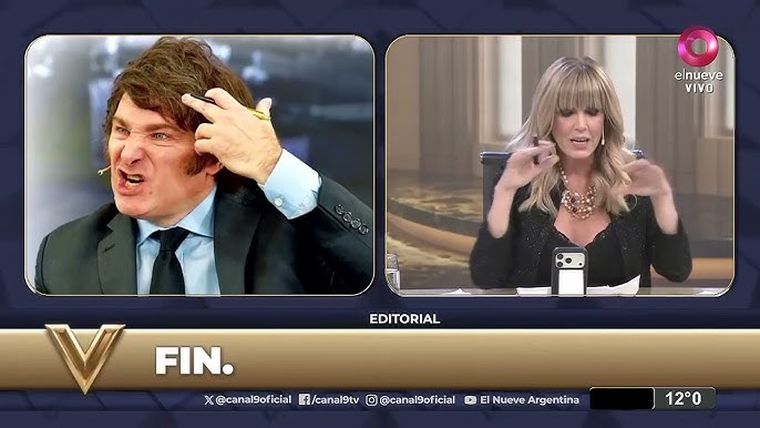 Viviana Canosa y un regreso en forma con el rating. Foto: captura de video El Nueve.
