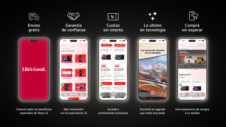 LG lanza su nueva app mobile en Argentina.