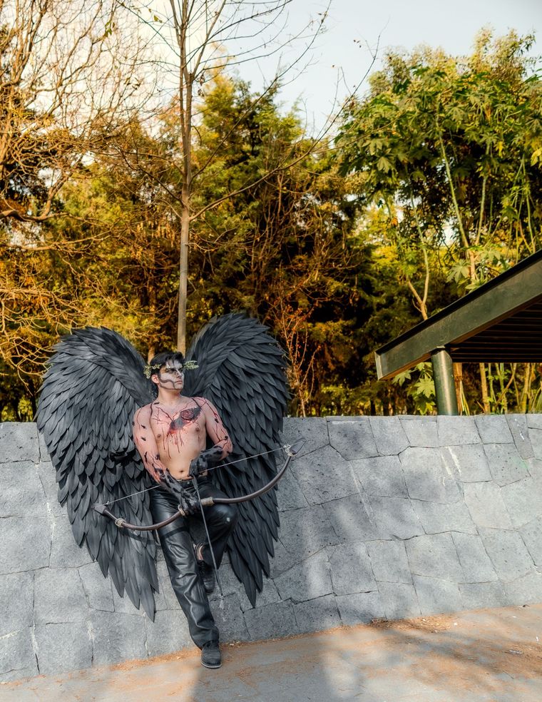 Atento a que las alas de Cupido se mojan, como corresponde a todo ser vivo que vuele en días de lluvia, dicho ser no puede cumplir con su función.