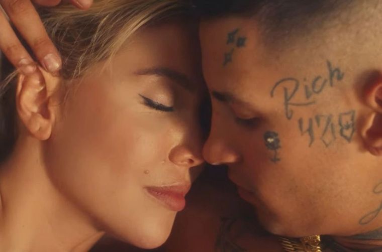 Una imagen del videoclip que estrenó L-Gante junto a Wanda Nara