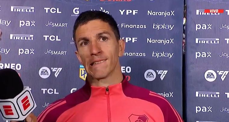 Nacho Fernández lamentó la derrota. Foto: Captura