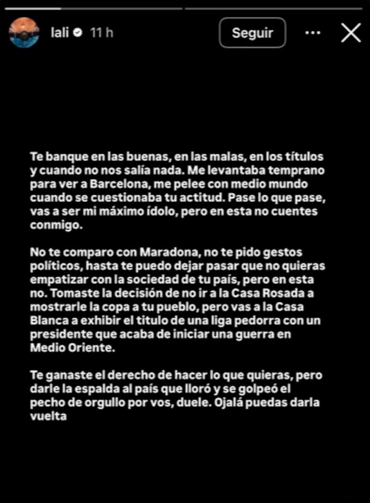 El posteo falso que circuló en las redes sociales. El posteo falso que circuló en las redes sociales.