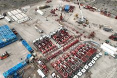 La locación de uno de los pozos donde se exploró la formación Vaca Muerta, en Mendoza. Foto: Gentileza YPF