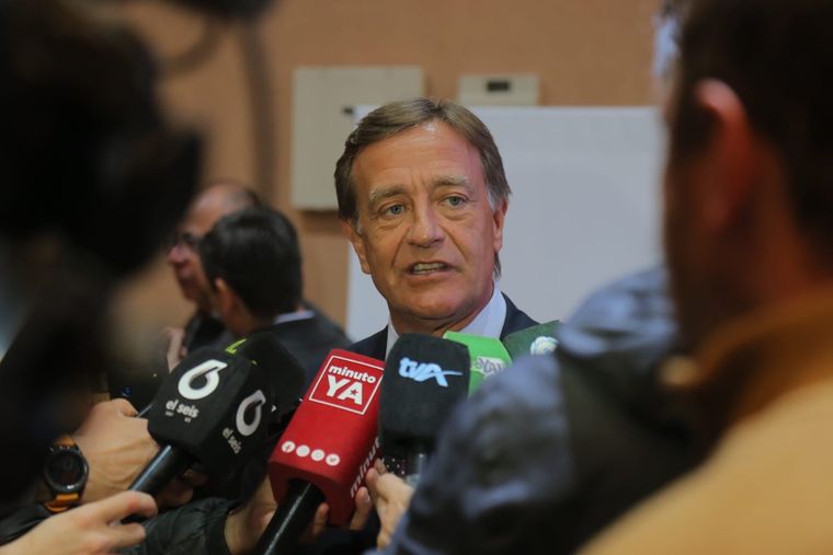 Rodolfo Suarez y Alfredo Cornejo estuvieron en San Rafael en el lanzamiento de la convocatoria pública consultiva Foto: Gobierno de Mendoza