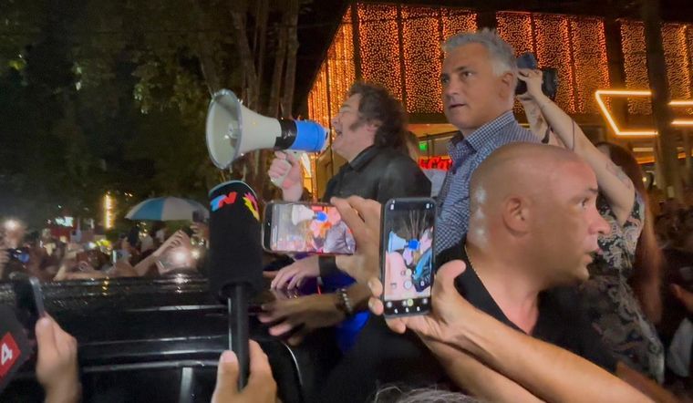 Javier Milei en el acto en Mar del Plata