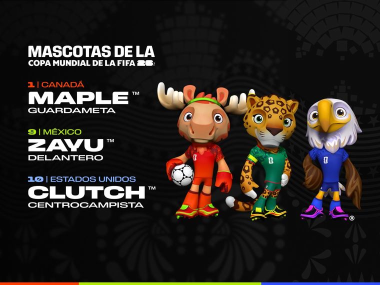 Con Clutch, Maple y Zayu, la Copa del Mundo 2026 no solo tendrá goles y muchas emociones, sino también un equipo de símbolos.