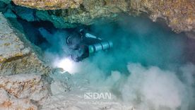 Las fotos de la cueva fueron difundidas por Divers Alert Network Europe. Las fotos de la cueva fueron difundidas por Divers Alert Network Europe.