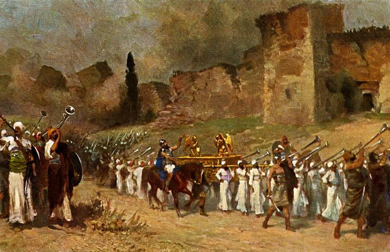 Las murallas de Jericó según la Biblia se desplomaron tras el toque de trompetas y el grito de los israelitas, como se relata en el Libro de Josué.