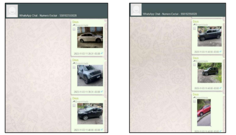 Según la fiscalía, Gardenal recibió mensajes de vendedores de autos robados con ofertas.