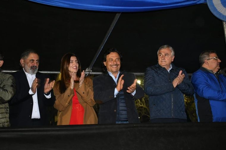 El gobernador de Salta Gustavo Sáenz junto a Gerardo Morales de Jujuy. Foto: Twitter Gustavo Sáenz