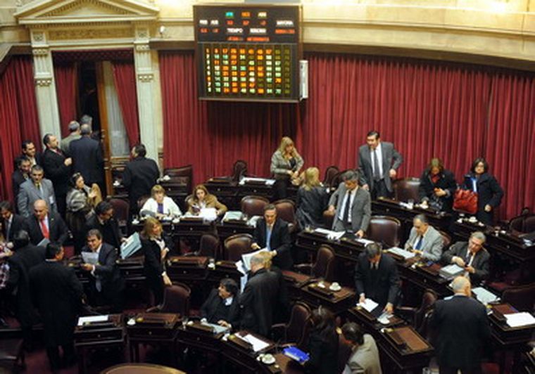 La maratónica sesión en el Senado. Foto: Télam