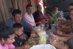 La funcionaria y el exprefecto en casa de los Peña Foto: X (Twitter) @AireGran