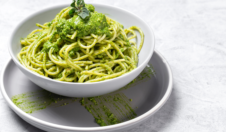 Pasta y pesto: una combinación irresistible de sabores frescos Foto: Shutterstock