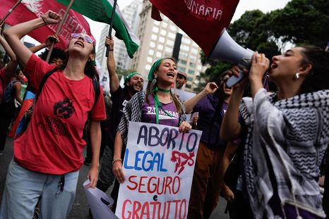 La marcha por el aborto legal en Brasil se llevó a cabo en Sao Pablo.&nbsp;&nbsp;
