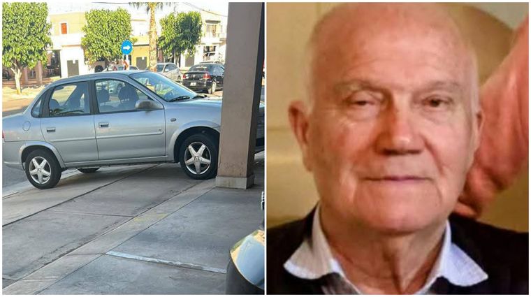 El Chevrolet Corsa de José Massó, el jubilado y finquero desaparecido en Guaymallén.&nbsp;