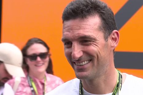 Lionel Scaloni, presente en el Gran Premio de Bélgica de la Fórmula 1 Lionel Scaloni, presente en el Gran Premio de Bélgica de la Fórmula 1