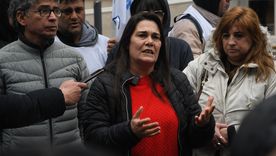 Carina Sedano, secretaria general del SUTE, que pide que que se revise el listado de enfermedades afectas por el ítem aula.