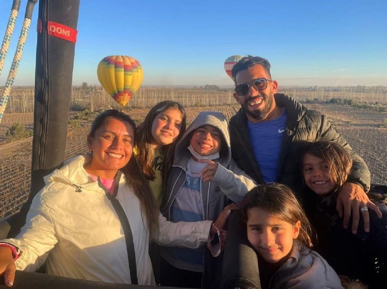Carlos Tevez y su familia en Mendoza. Foto: Instagram