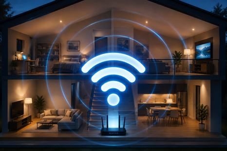 Una correcta red WiFi mejora videollamadas, streaming, videojuegos y navegación en hogares de dos plantas diariamente.