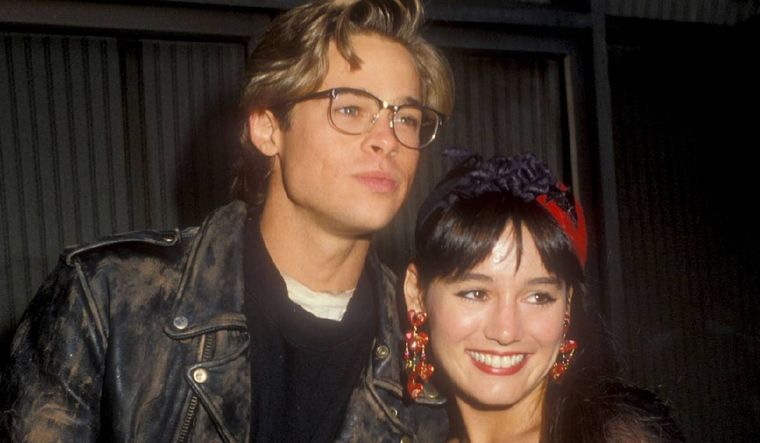 Brad Pitt y Jill Schoelen, su primera novia.