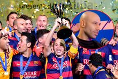 Mascherano habló de su decisión de no saludar a los hinchas de River el día que le ganó la final del Mundial de Clubes con Barcelona, en 2015. Foto: NA y captura Clank!